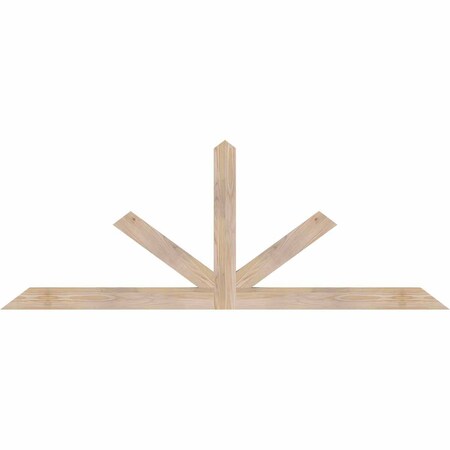 Ekena Millwork Saratoga Smooth Timber Gable Bracket, Douglas Fir, 72"W x 27"H x 1 1/2"D x 3 1/2"F, 9/12 Pitch GBW072X27X0204SAR00SDF